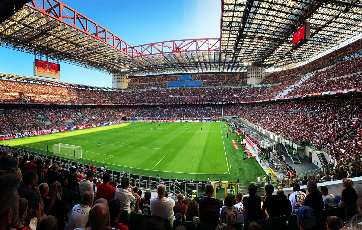 TweetsByBrett's tweet photo. For those of us of a certain age the San Siro will always take us back to Italia 90 and seemed a world away from our crumbling English stadia - still takes the breath away 32 years later…. https://t.co/InhXZobBYx