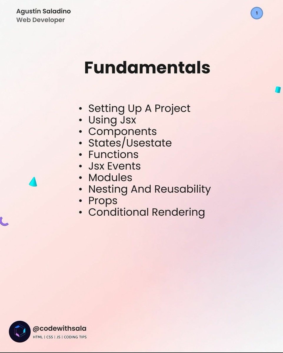 codewithsala's tweet photo. Cómo saben estoy la etapa de aprender #reactjs y por eso les traigo el roadmap en el que me estoy basando para aprender. Recuerden siempre poner en práctica todo, de nada sirve verlo y no ponerlo a prueba. Espero les guste ❤️ https://t.co/fDS5lbkC7L