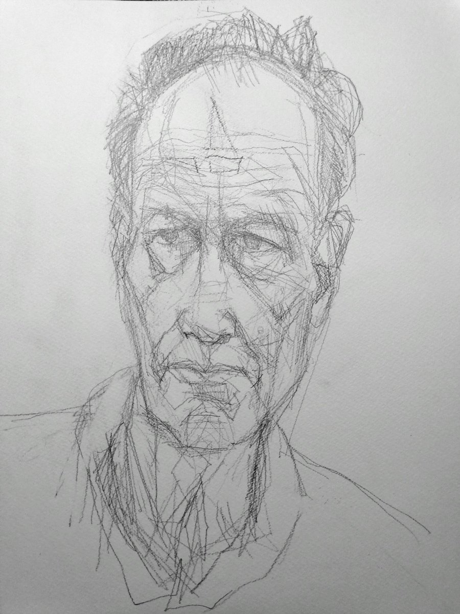 Pencil drawing of a favourite artist of mine Frank Auerbach
#art #drawing #drawingaugust #FrankAuerbach #ArtistOnTwitter