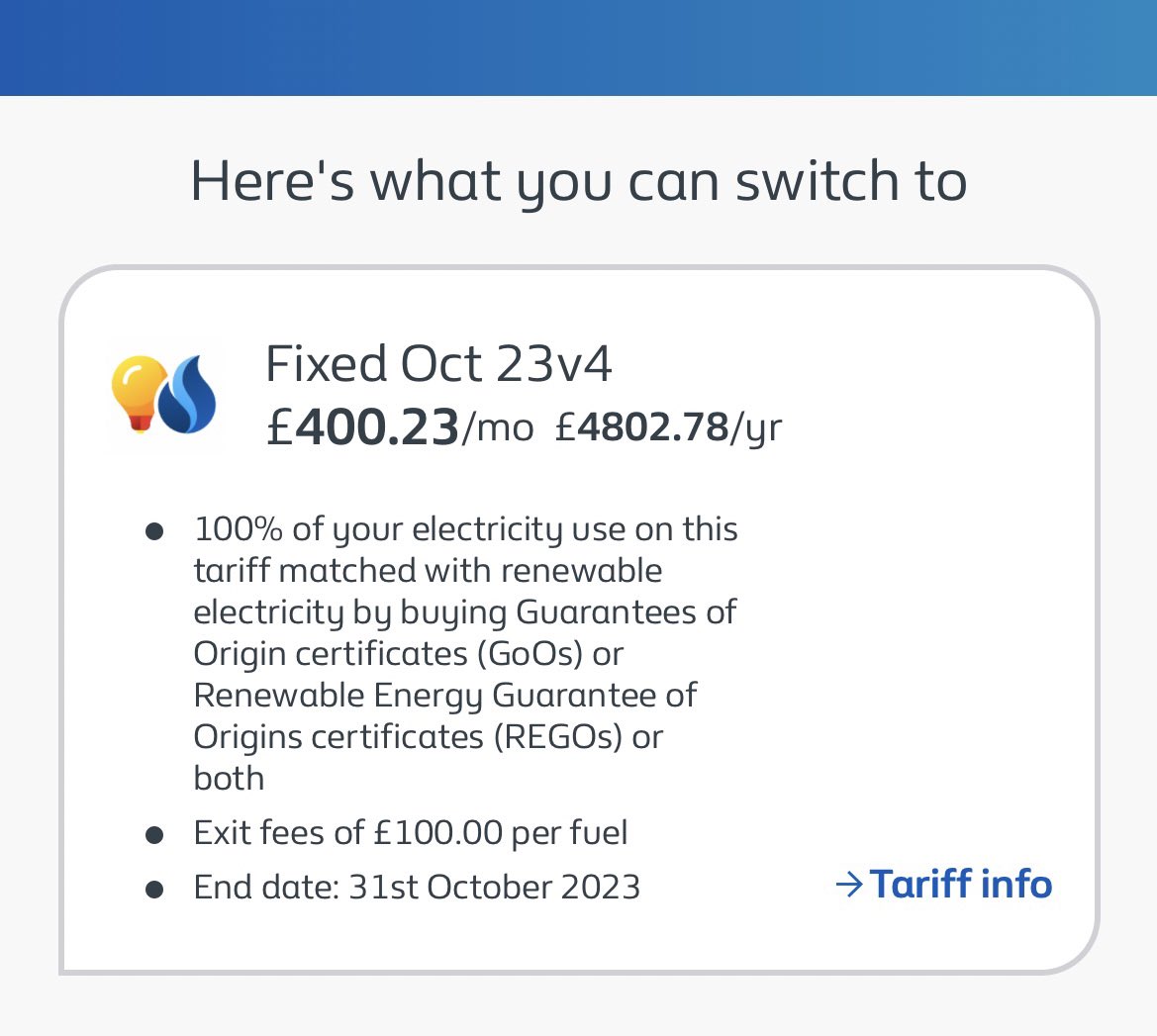 Albeef's tweet photo. @BritishGas @BritishGasHelp @BritishGas_UKB At what point, do you think this is a reasonable fixed rate deal to offer anyone who is being told to reduce there payments to £190 per month to stay on track? @MartinSLewis - what is going on? Any thoughts @BorisJohnson https://t.co/0IhaYqqrNV