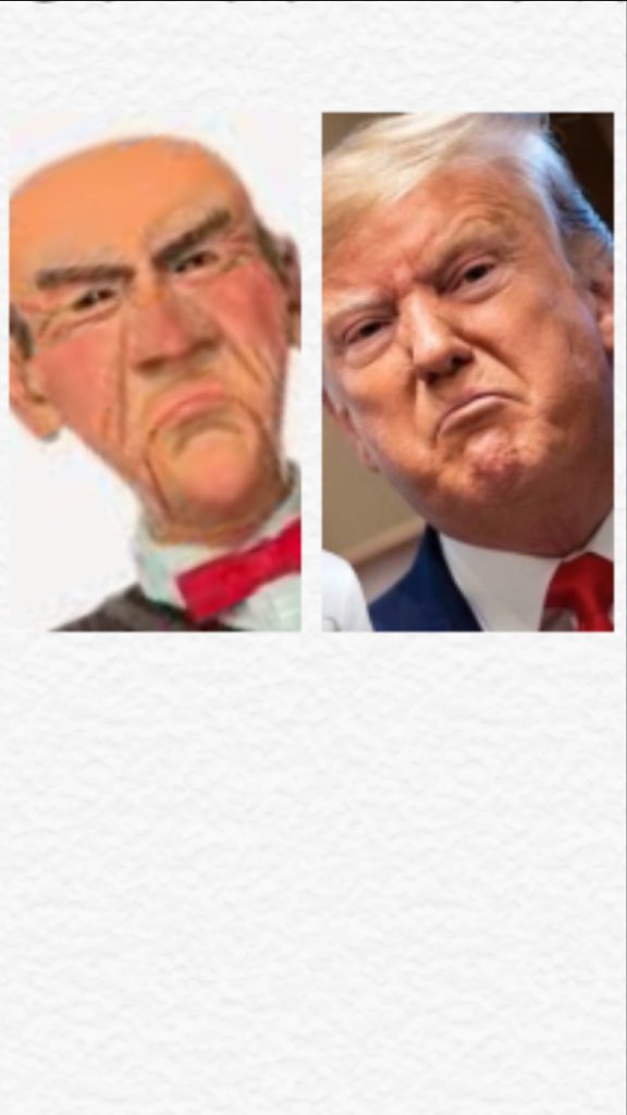 ia_bms's tweet photo. See what was trending on Twitter and saw a picture of Donald Trump and it reminded me Jeff Dunham’s puppet “Walter”. https://t.co/kdRROxNpLg