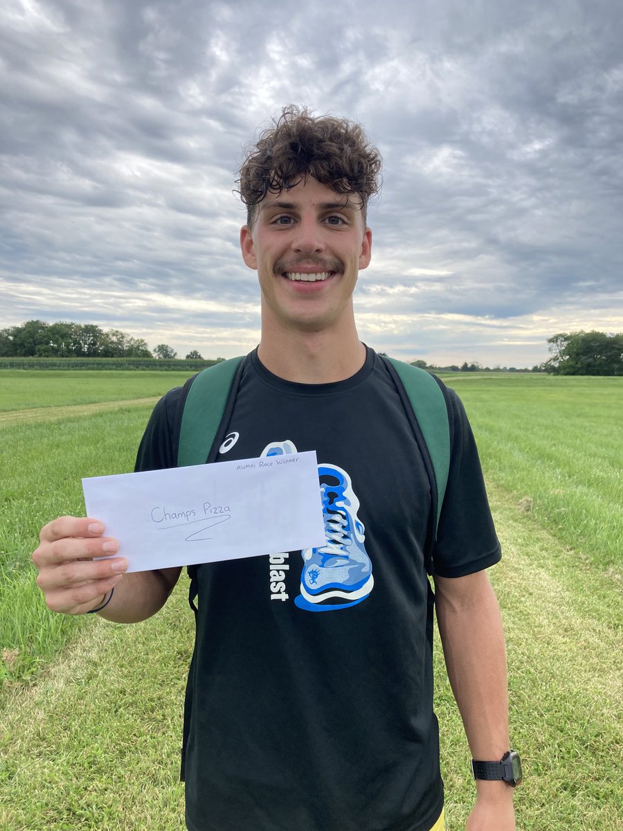 MrWalters225's tweet photo. ⁦⁦@The_LukeBrown⁩ claimed the individual title at the SHS Alumni Race with a time of 10:10 for 2 miles. A special thanks to Champs Pizza for supplying the champion a gift card https://t.co/IcTYnwi3Dc