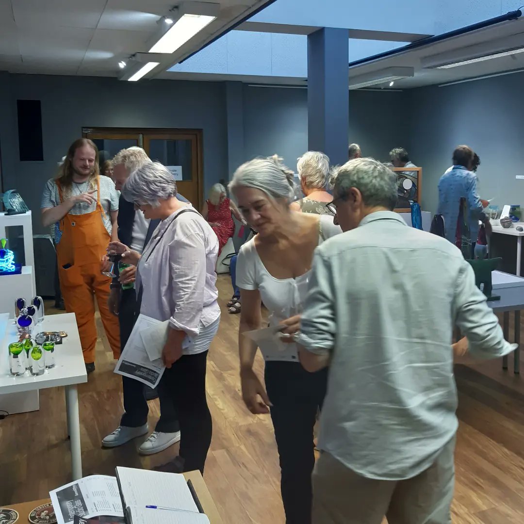GeneralOffice12's tweet photo. Thankyou to everyone who braved the heat and joined us this evening for the opening of our Contemporary Studio Glass exhibition. Wonderful to be a venue for @IFoG2022  we look forward to sharing the makers &amp; their work over the next three weeks. https://t.co/au6rP6A4i2