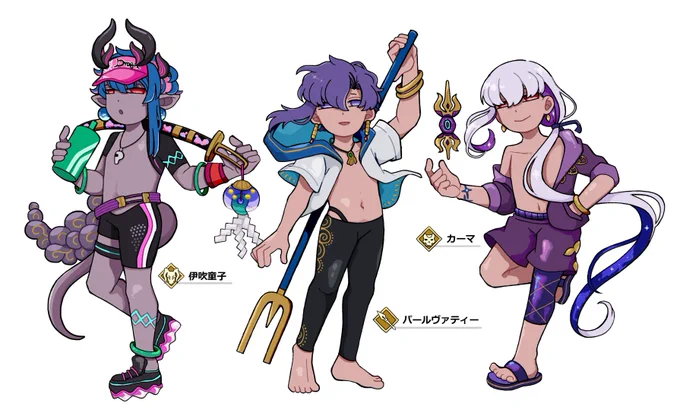 100%趣味で描いた男体化水着 