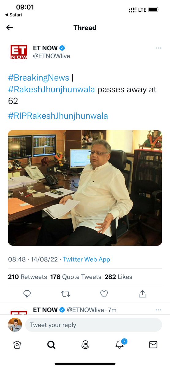 rajesh_6's tweet image. End of an era.
So many traders and Investors inspired by him.
Om Shanti !!🙏🏻🙏🏻
#Rakeshjhunjhunwala