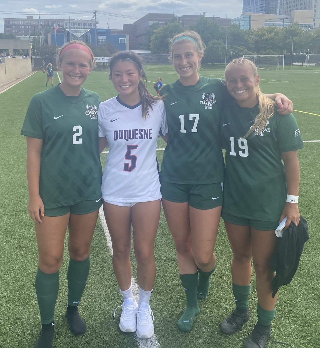 Love seeing our college players competing on the pitch! We 👀 you Madi, Libby, Kat and Bella. Best of luck this season and play with  ❤️❤️❤️
#WePlayFor3