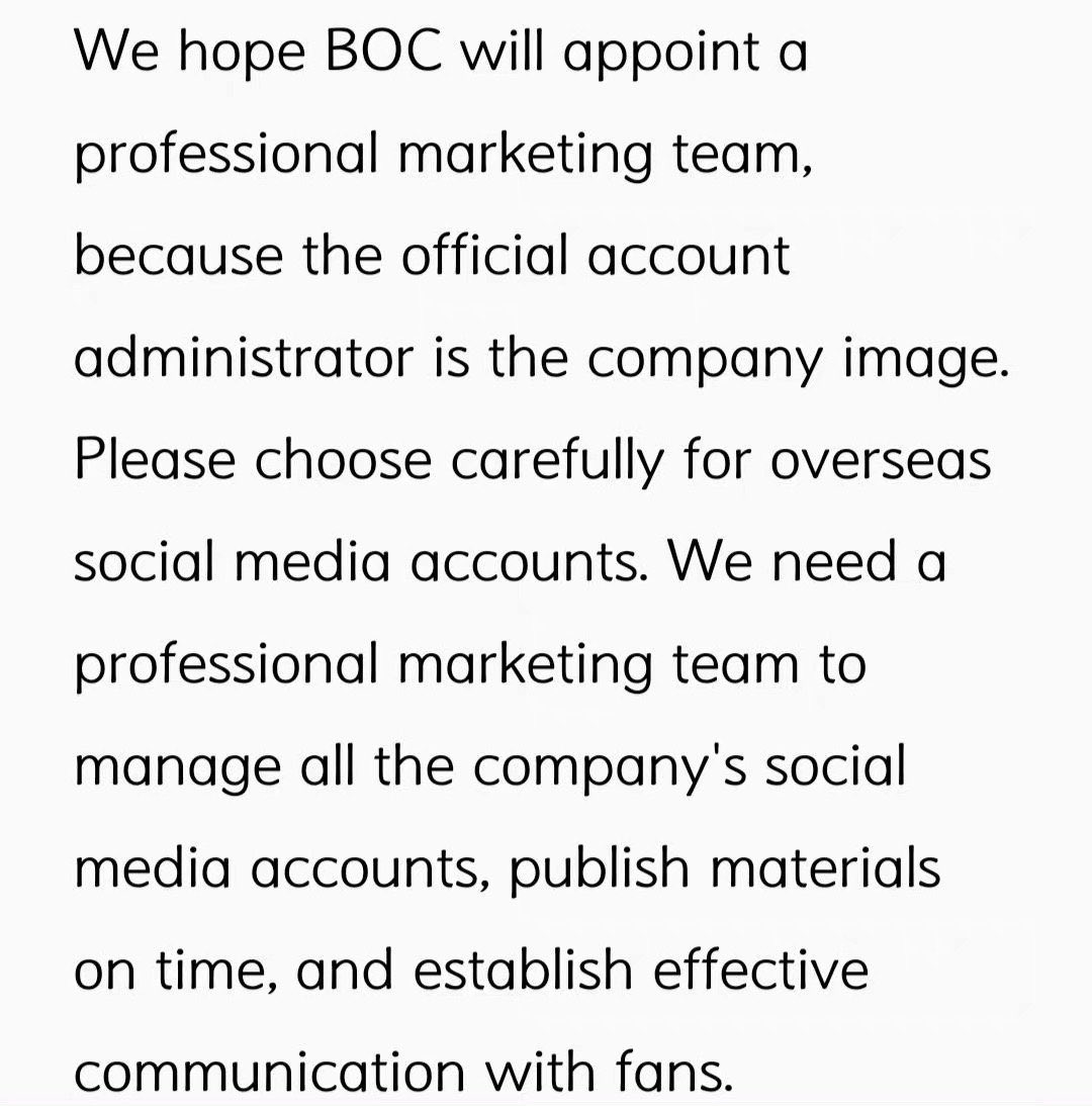 Xixi_Jin_1008's tweet photo. I believe BOC is a very fair company and BOC will listen to their fans, right?
@beoncloud_th 
 #BOCMktgTeam https://t.co/fOzfRRKOeZ