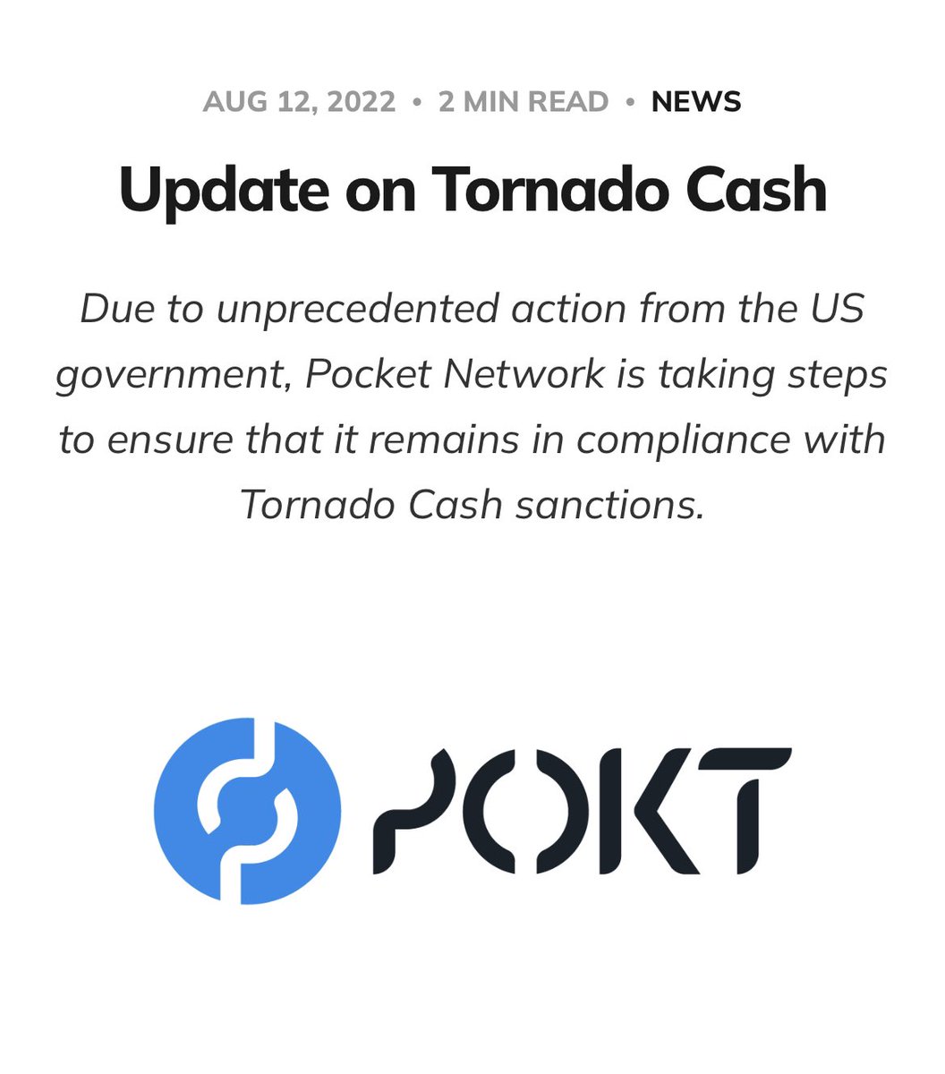 ChainLinkGod's tweet photo. The majority of Web3 users do not run their own full node to interact with blockchains, but trust RPC Providers

With @infura_io, @AlchemyPlatform, and @POKTnetwork now engaging in censorship, this issue is more clear than ever

Expecting users to run full nodes isn’t the answer https://t.co/rlkITulLCt