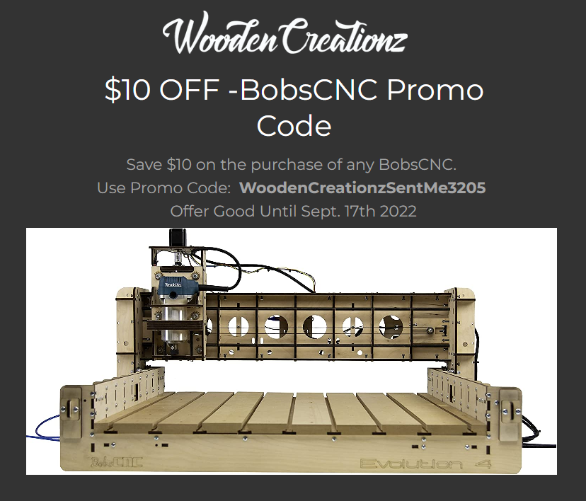 Interested in buying Bobscnc? Save $10 off at checkout with Promo Code: WoodenCreationzSentMe3205 <a href="/bobscnc/">BobsCNC</a> @woodencreationz #bobscnc #woodencreationz