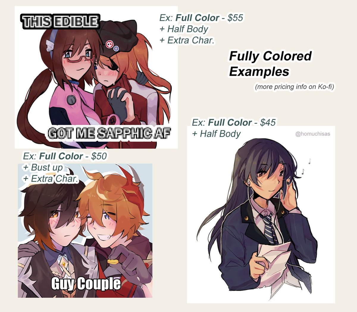 💢COMMISSIONS OPEN!💢

DM or commission through Ko-fi!
(5 SLOTS) 

DM commissions are paypal only!
Ko-fi: https://t.co/y5wu86mn01

LIKES + RTS APPRECIATED! 