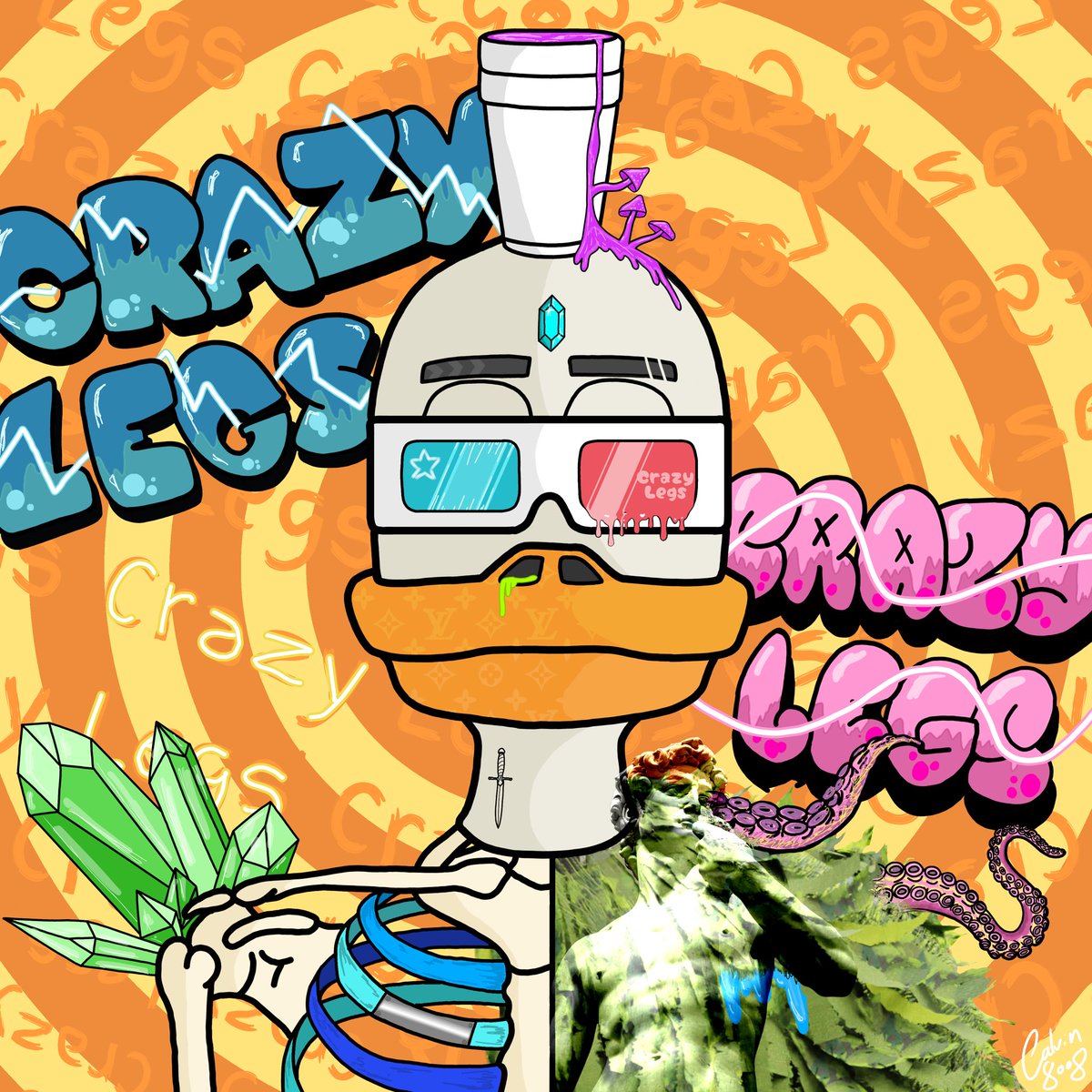 Guess you could say I went a little crazy with this piece. Hope you enjoy <a href="/CurtisWV/">Curtis</a> . This is a custom piece of a <a href="/ColonyNFT/">Colony</a> character