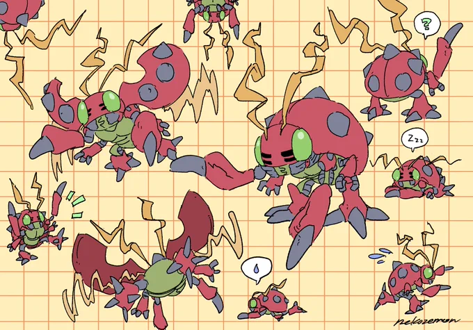 昆虫型のフォルムがたまらん#デジモン #Digimon 