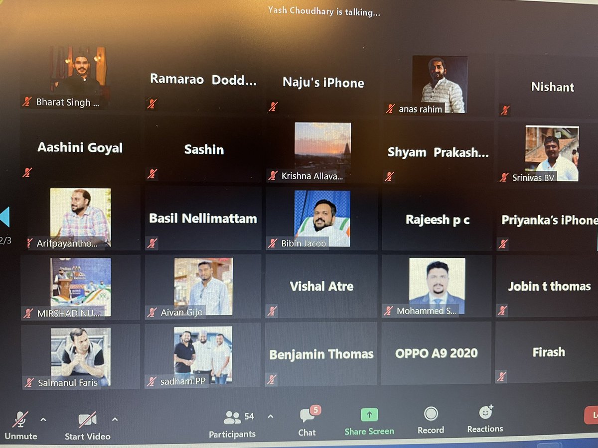 YashchOfficial's tweet photo. IYC International had its monthly meeting.
Chairman Yash Choudhary ji,International Coordinators &amp; Council  of representatives updated on Canada ,Australia,UAE,Bahrain and UK .IYC Incharge Krishna Allavaru Ji and IYC President Srinivas  BV Ji also provided there Guidance. https://t.co/a2CKTjzXmR