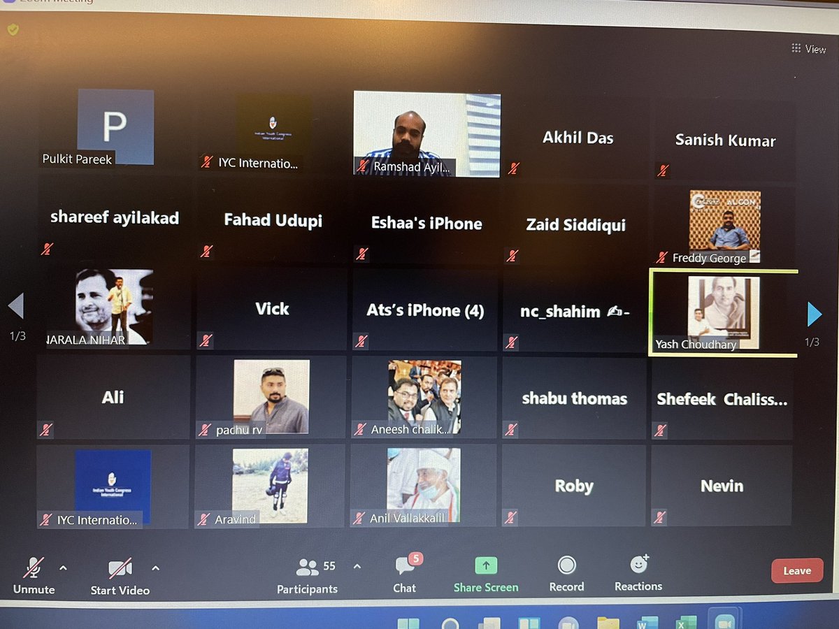 YashchOfficial's tweet photo. IYC International had its monthly meeting.
Chairman Yash Choudhary ji,International Coordinators &amp; Council  of representatives updated on Canada ,Australia,UAE,Bahrain and UK .IYC Incharge Krishna Allavaru Ji and IYC President Srinivas  BV Ji also provided there Guidance. https://t.co/a2CKTjzXmR