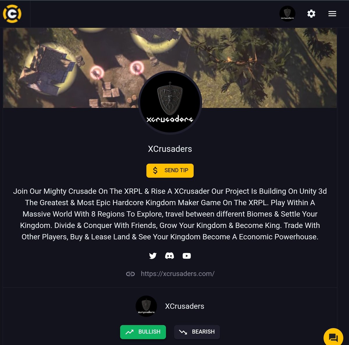 XCrusaders_RTS's tweet photo. 🛡⚔️ @Crusaders_NFT Have You Seen Our Social Profile On @xrplcoins ? ⚔️🛡

📯 Check out our Profile
📯 Let us know if your bullish or bearish 
📯 leave us a post on what faction is the best 

#XCrusaders #P2E #NFTs #GamingNews #MobileGame https://t.co/RjkyLh1mh0