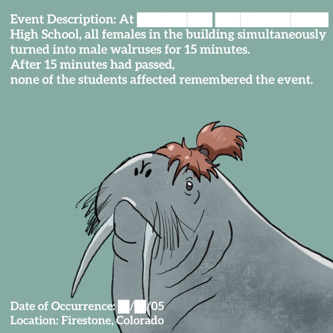 Extranormal_SCP's tweet photo. SCP Log of Extranormal Events entry 54 (walrus with hair looks nice) #scp1471 #SCPFoundation #scp #scp049 #scpwiki #logofextranormalevents https://t.co/2AOig5yQzA
