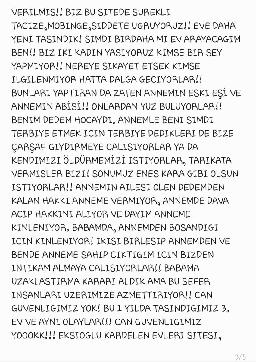 Bengiisusen's tweet photo. ARKADAŞLAR BİR KADIN CİNAYETİNE DAHA TANIKLIK ETMEK İSTEMİYORSANIZ BU TWEETI YAYIN!!! ANNEMLE CAN GÜVENLİGİMİZ YOK!! SESIMIZI DUYURUN HER ŞEY İCİN COK GEC OLMADAN ÖNCE!! ACİL ! acil ! #Acil #acil https://t.co/AoKpBprca1