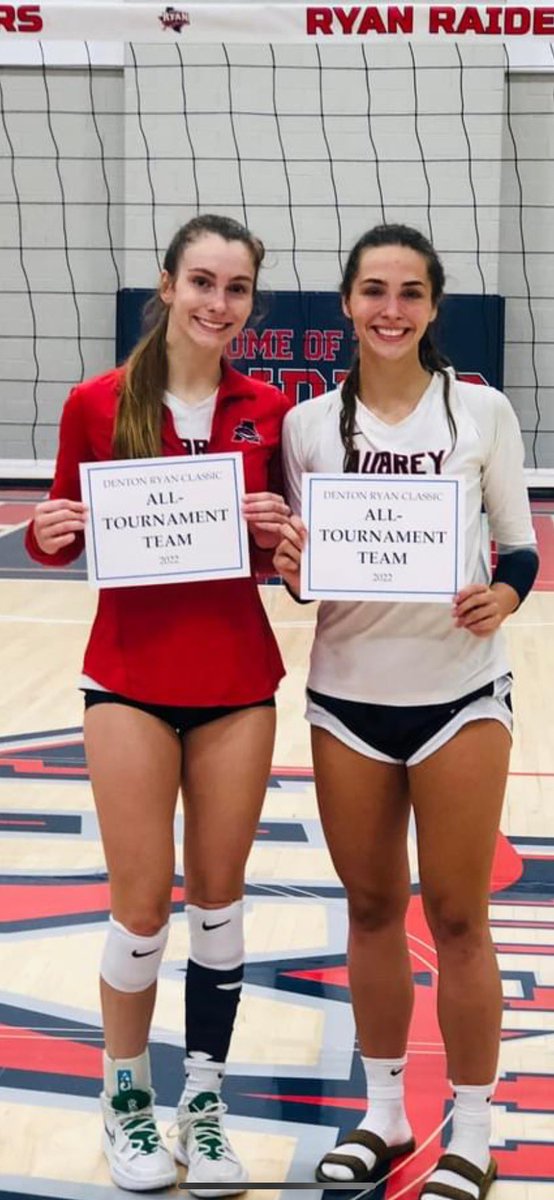 LadyChapVB's tweet photo. Congratulations to @annaleisesevier and @sydneylg13 for their All-Tournament selection at the Denton Ryan Tournament. We are proud of y’all! #WhateverItTakes #AubreyProud https://t.co/2PXFATrwA9