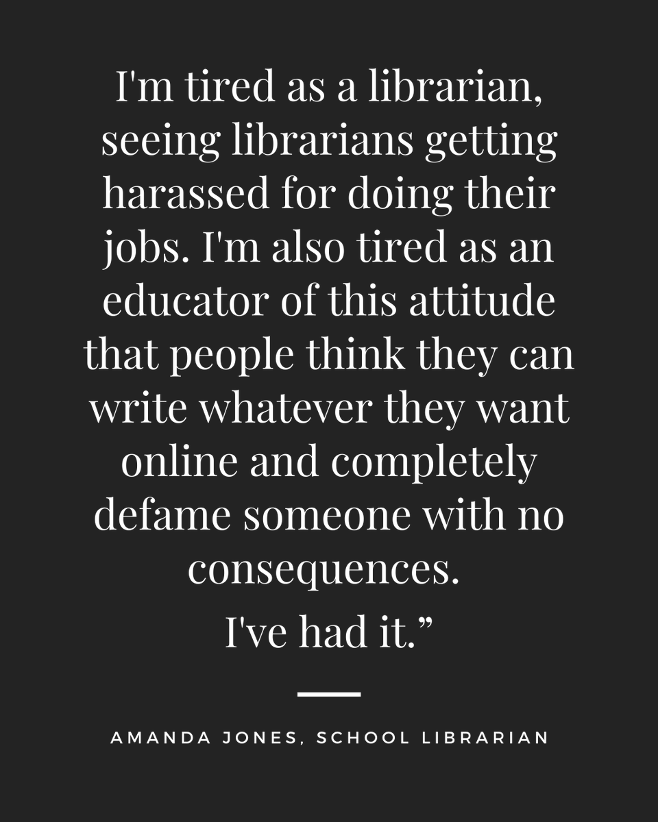 School Librarian of the Year Amanda Jones Fights Back Against Online Attacks
ow.ly/oQi450KjoOE
