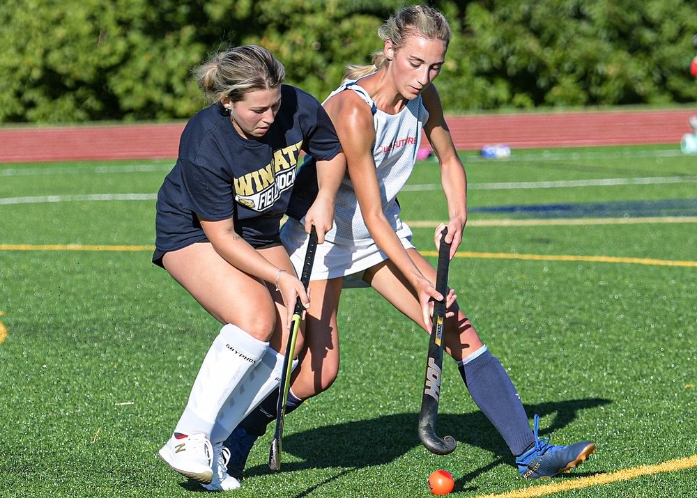WU_Bulldogs's tweet photo. 🏑 🏑📸📸

Today was the first-ever day of practice for @Wingate_FH !! 

The ‘Dogs open up their inaugural season in 19 days! 

#OneDog https://t.co/Ygiekuvbis