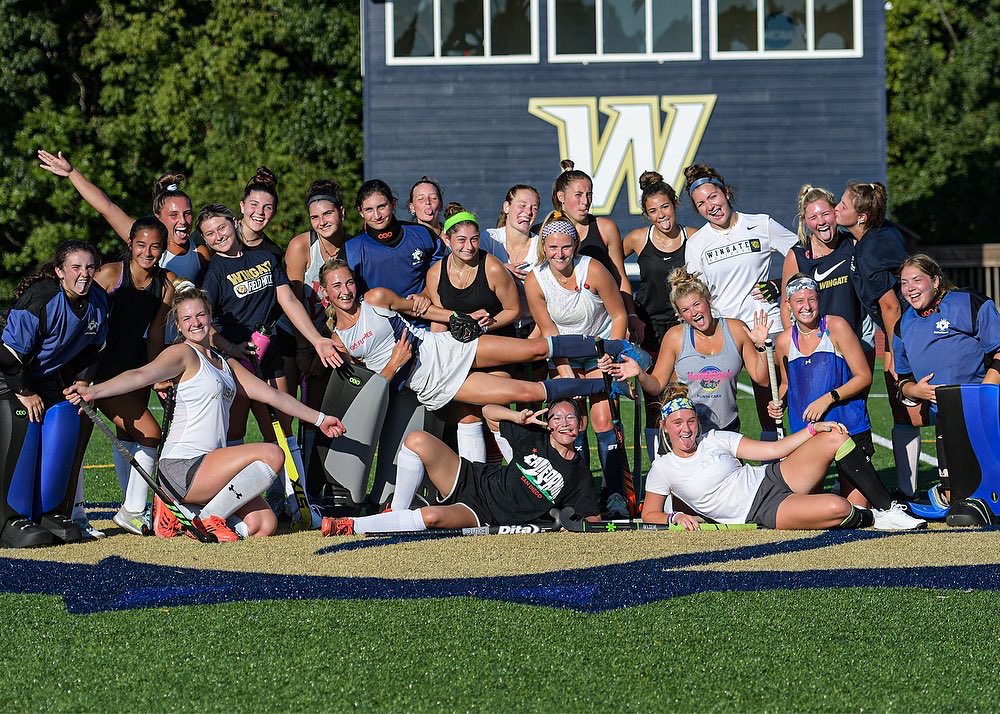 WU_Bulldogs's tweet photo. 🏑 🏑📸📸

Today was the first-ever day of practice for @Wingate_FH !! 

The ‘Dogs open up their inaugural season in 19 days! 

#OneDog https://t.co/Ygiekuvbis