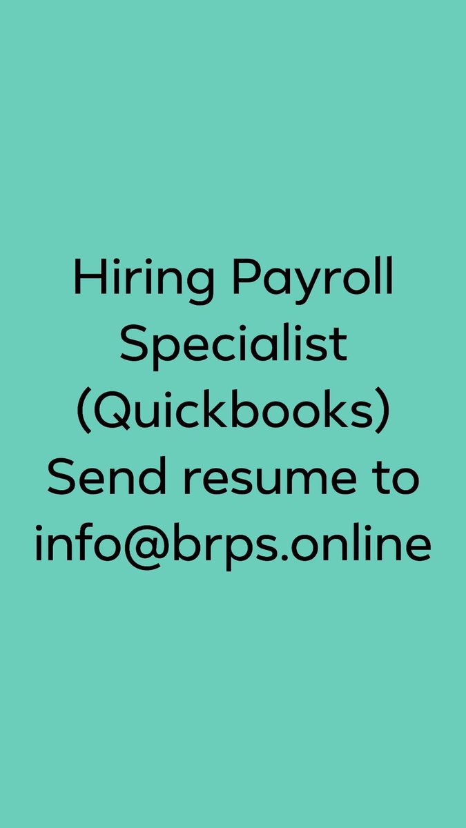 readyprotective's tweet photo. #quickbooks #hiring #jobalert #hiringalert https://t.co/PKOvDa1379