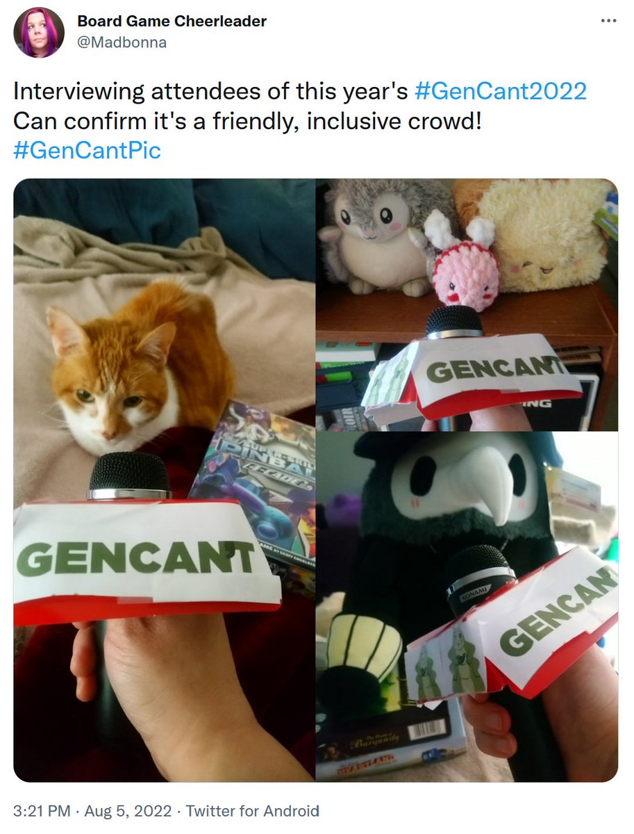 GenCant's tweet photo. We had so much fun with the entries this year - we had to highlight a few runners up as well. @HaiKujo @Madbonna and @Boardgamefeast will get a GenCant prize for their fun and creative entries! https://t.co/lVMpWVDJuz
