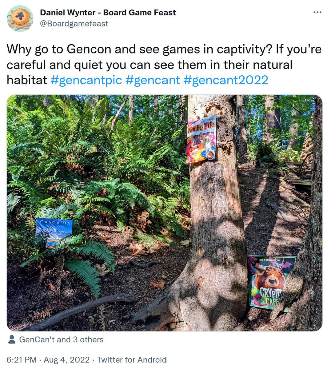 GenCant's tweet photo. We had so much fun with the entries this year - we had to highlight a few runners up as well. @HaiKujo @Madbonna and @Boardgamefeast will get a GenCant prize for their fun and creative entries! https://t.co/lVMpWVDJuz