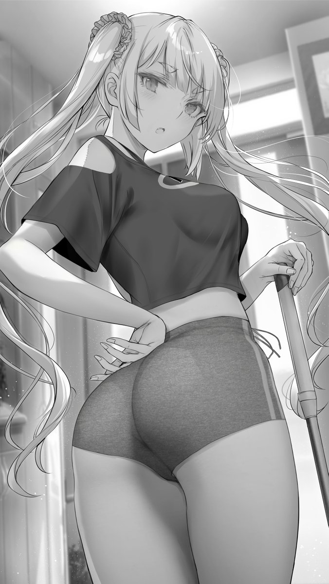 gentuki0999's tweet photo. 兄が外出しようとすると先回りして玄関の掃除を始め、一緒にいる時間を少しでも長引かせようと妨害してくるギャル妹。 https://t.co/CBBe1ITkBt