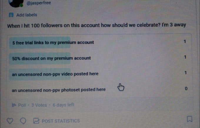 New panties and 100 followers on my free OF ~ how should we celebrate?  https://t.co/IpfPUO7X3T https://t<a href="/tag/onlyfans"class="tags"><span>#onlyfans</span></a>