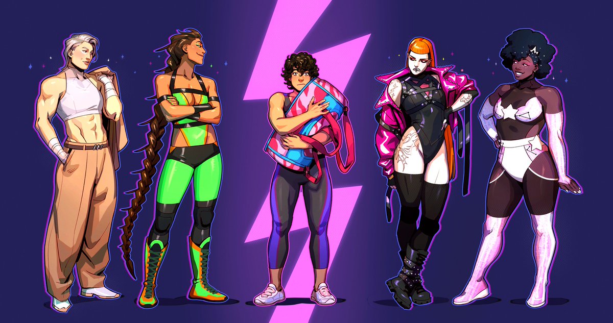 rennerei's tweet photo. action rom-com that deals with the age old question: "can one disaster lesbian handle four 6'2'' wrestling superstars" https://t.co/NrLptdFSB2
