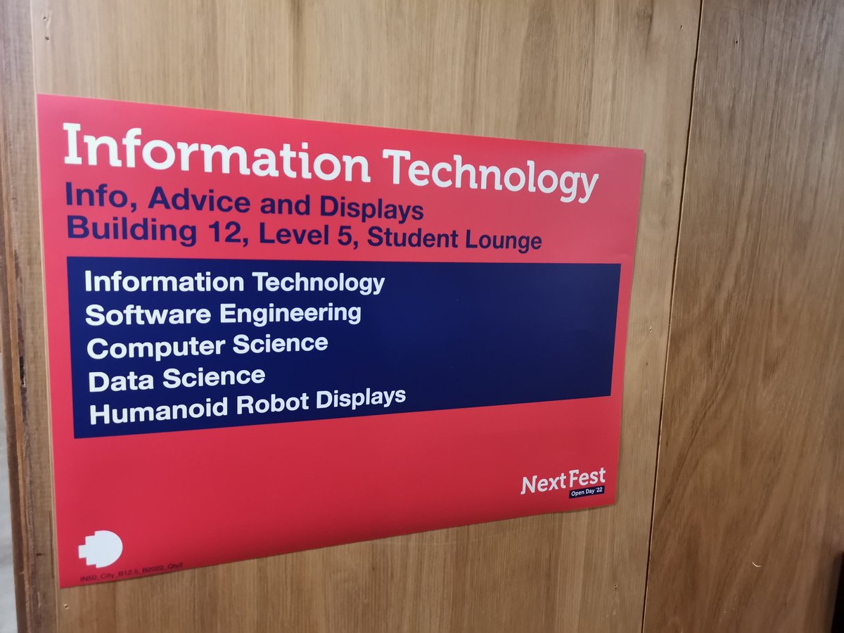 RMITComputing's tweet photo. #OpenDay at @RMIT has begun! Come down to Building 12 Level 5 to know more about studies in #InformationTechnology #CompSci #DataScience #IT at @RMITComputing https://t.co/8COufuavDC