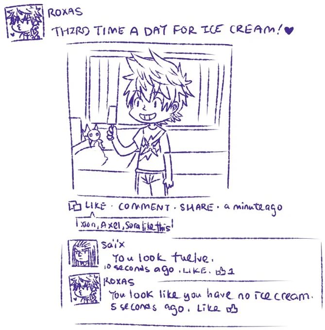 Going through some old stuff and I found this doodle I made over 10+ years ago I'm crying my ass out.

#kh #kingdomhearts 