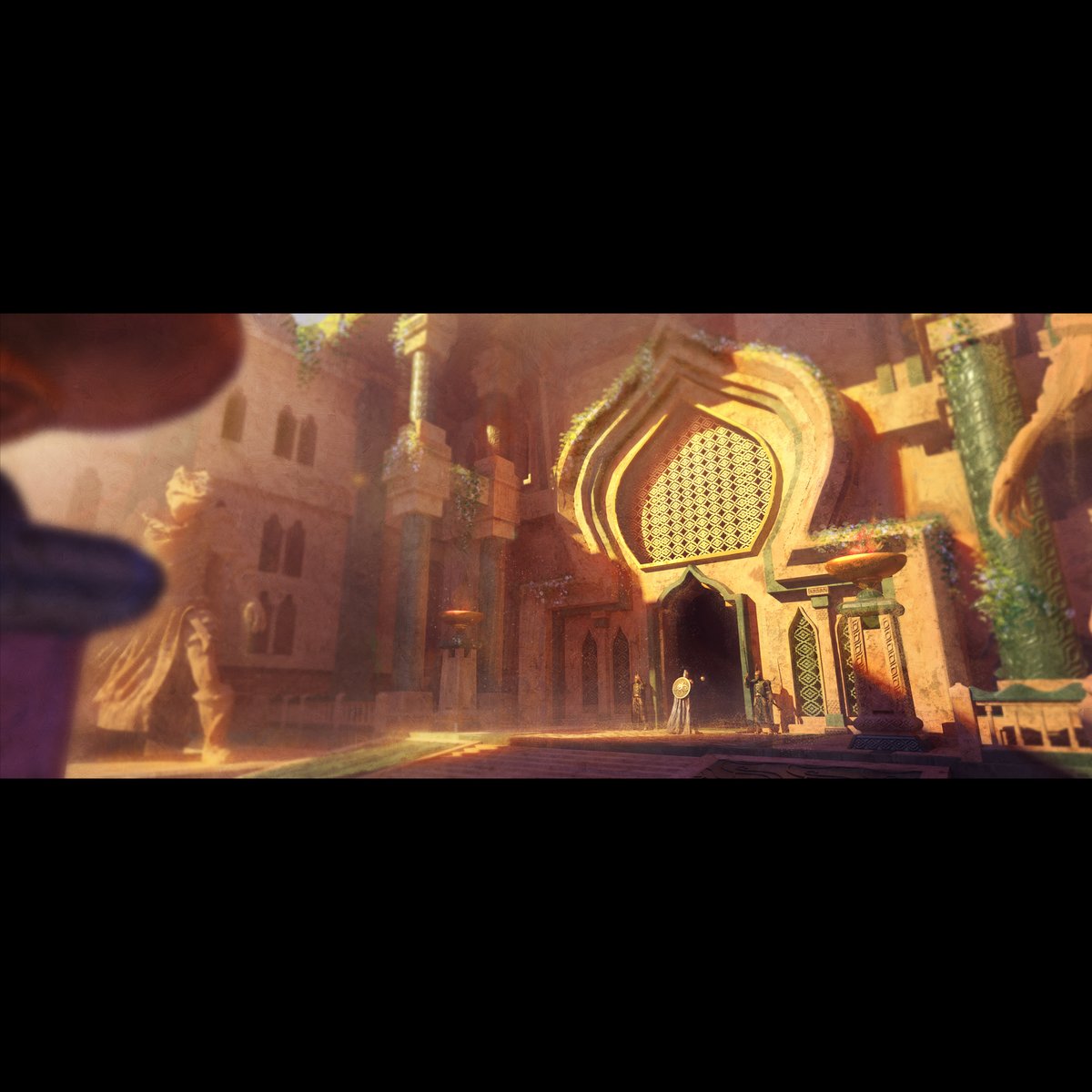 Xiaogabe's tweet photo. A Keyframe from a series made with a Neo Mudejar 3D Kit I created for @artofjosevega  Blender for Concept Art course at @BrainstormSch  a few months back. 
More on the way!

Knights edited from Pablo Dominguez's awesome Lion Knight models!

#blender #quixel #gamedev #visdev https://t.co/kyvZHaMgr7