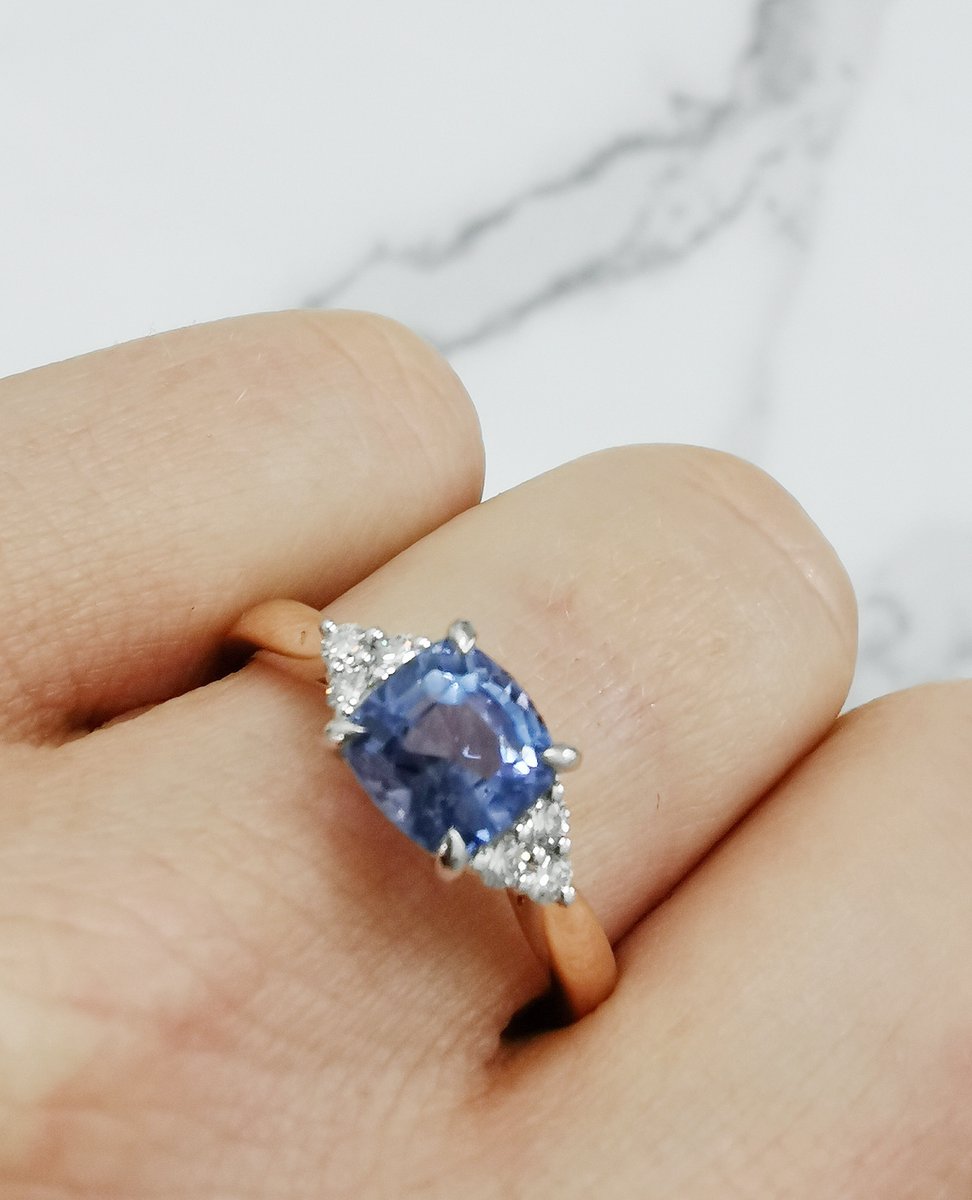 BillHicksDesign's tweet image. Another glimpse of this tantalising lavender blue cushion cut Ceylon Sapphire Engagement ring.
Let us help you create something uniquely beautiful for your love, call today and book in for an obligation free design consultation.