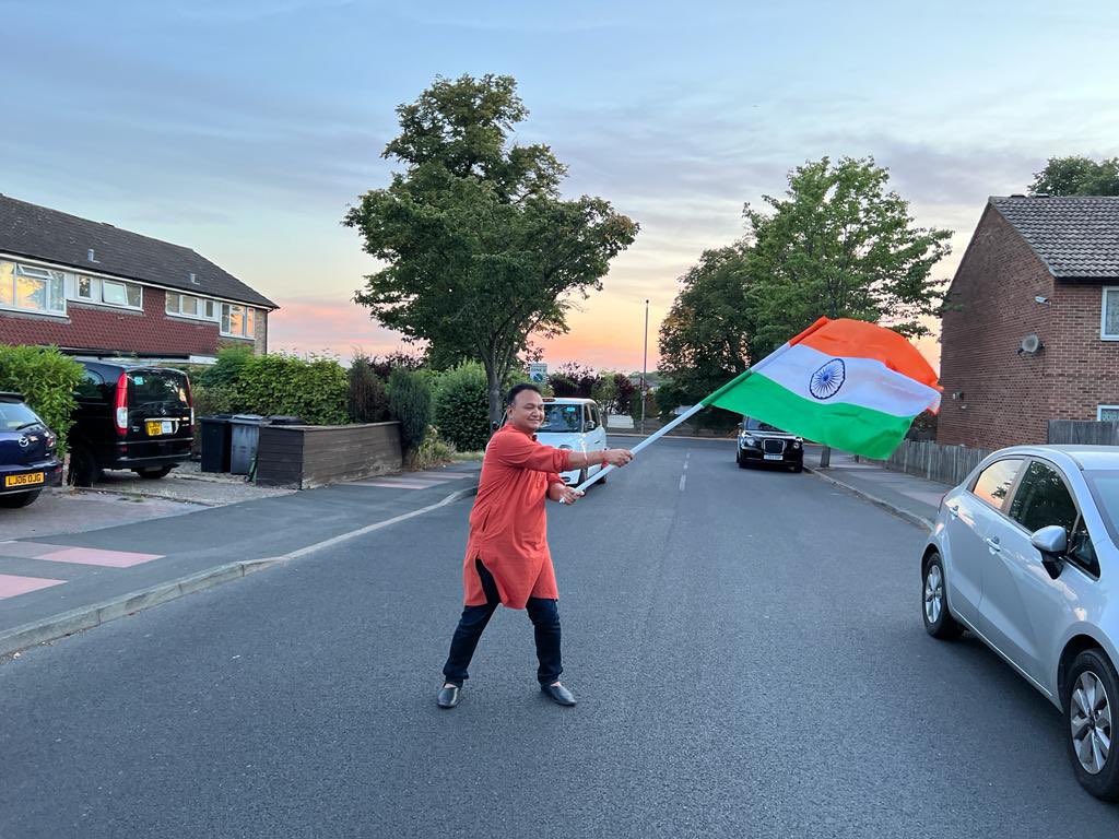 HCI_London's tweet photo. #AzadiKaAmritMahotsav #HarGharTiranga celebrations continue in various locations in London ! 

Let us know how you are celebrating #IndiaAt75. https://t.co/dIqVQsmLmz