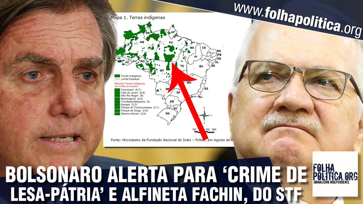 Bolsonaro alerta para risco de ‘crime de lesa-pátria’, julgamento em curso no STF e alfineta Fachin youtu.be/yerQF3wbbWQ