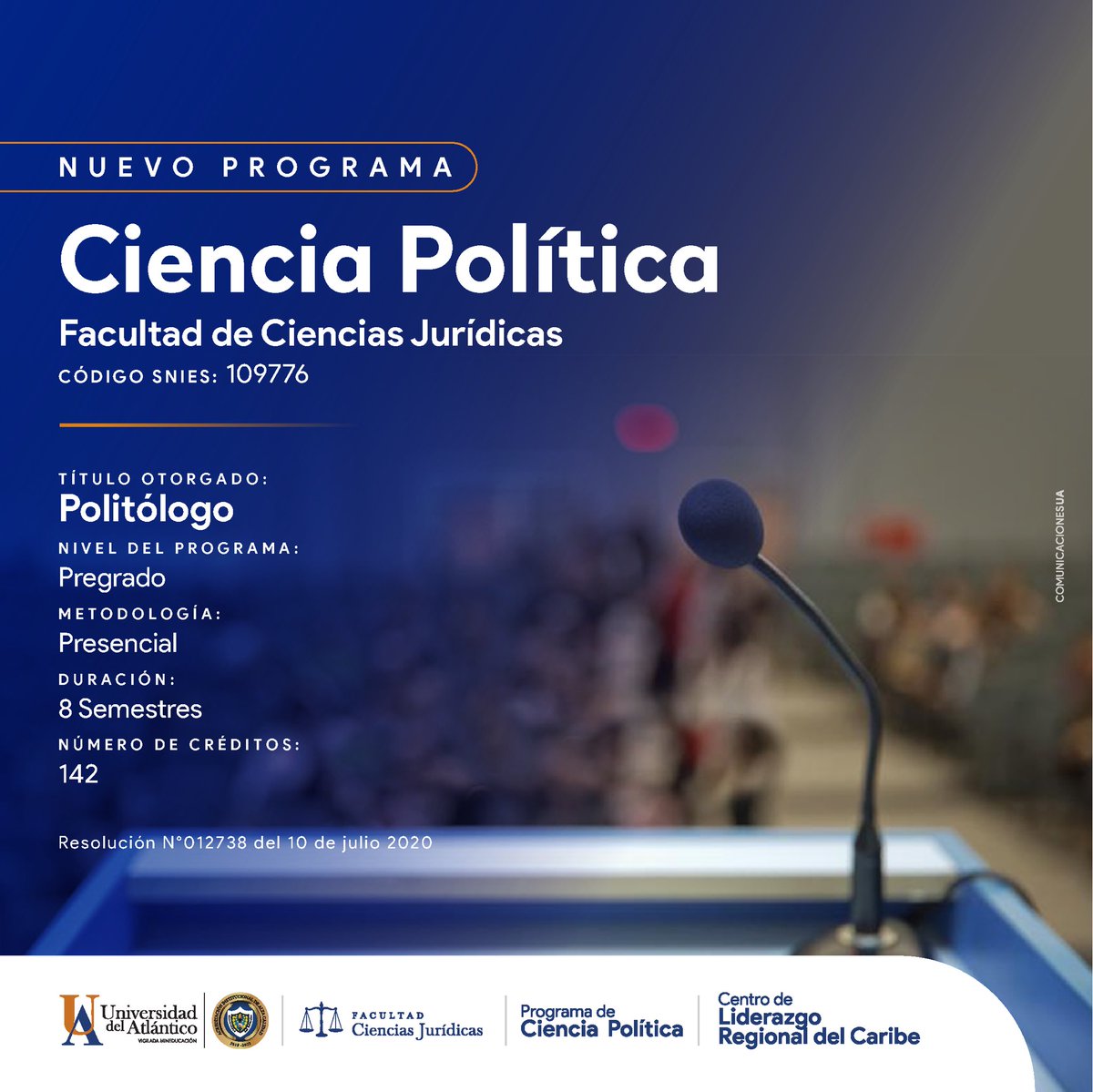 udeatlantico's tweet photo. #Atención ¡Tenemos nuevo programa en Ciencia Política! 🌍💼🤓

Este programa de pregrado permitirá a los estudiantes adquirir conocimientos para atender las necesidades sociales, geográficas, económicas, culturales y políticas de nuestra sociedad. https://t.co/Z4S0EyAc9z