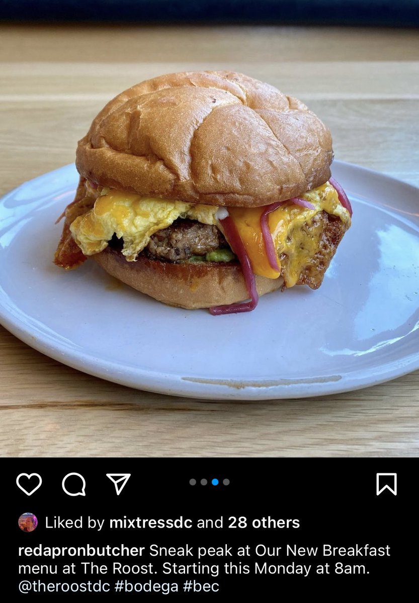 .<a href="/theroostdc/">The Roost</a> adding some more breakfast sandwiches starting Monday from the only <a href="/redapronbutcher/">Red Apron Butcher</a> currently open in DC