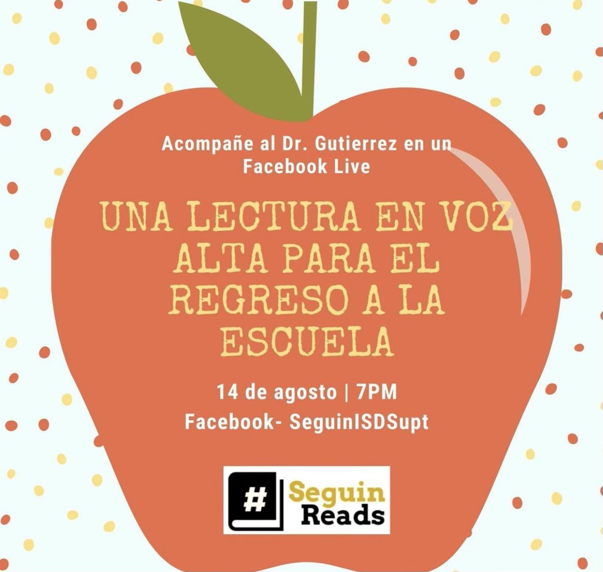 Start the school year off right! #WeAreSeguin #SeguinReads @SISD_Teach will be listening in for sure! #k12Literacy
