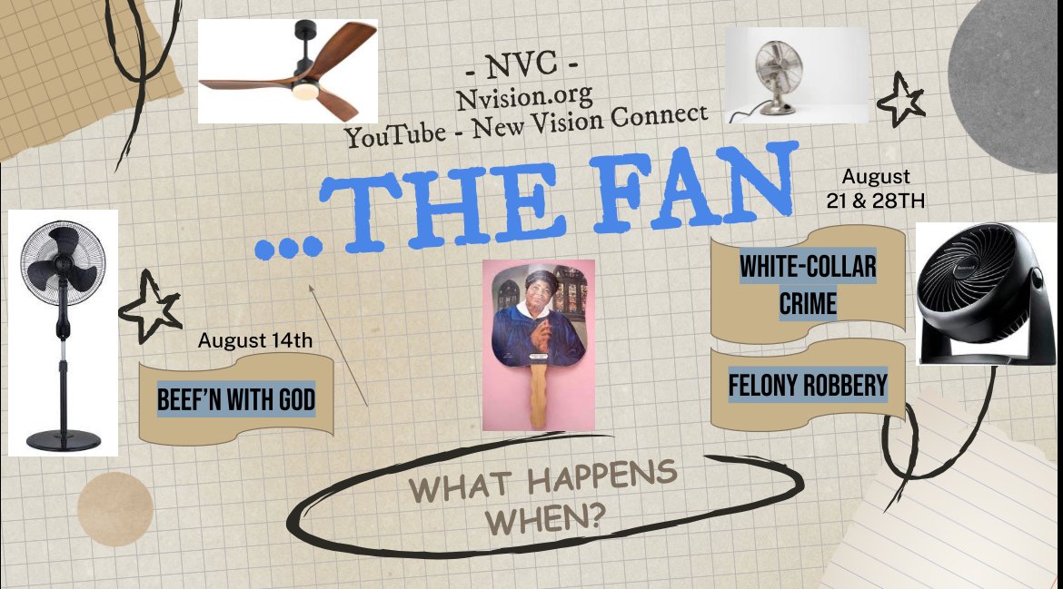 New Series Alert ....The Fan by Pastor Ronald Crawford! Starts tomorrow...join us live or online nvision.org