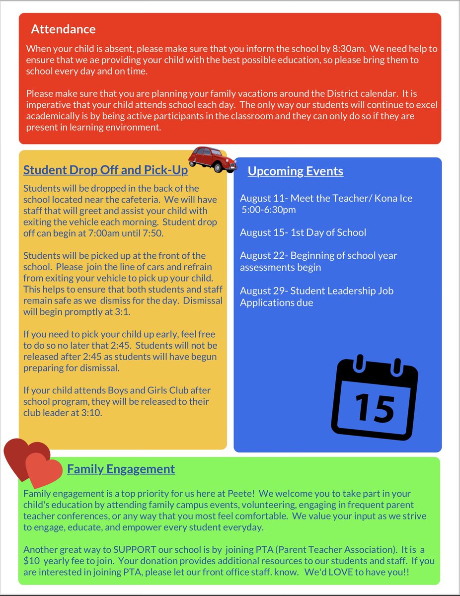 Check out our Parent Back 2 School Newsletter! 💙🐾 #PeeteProud