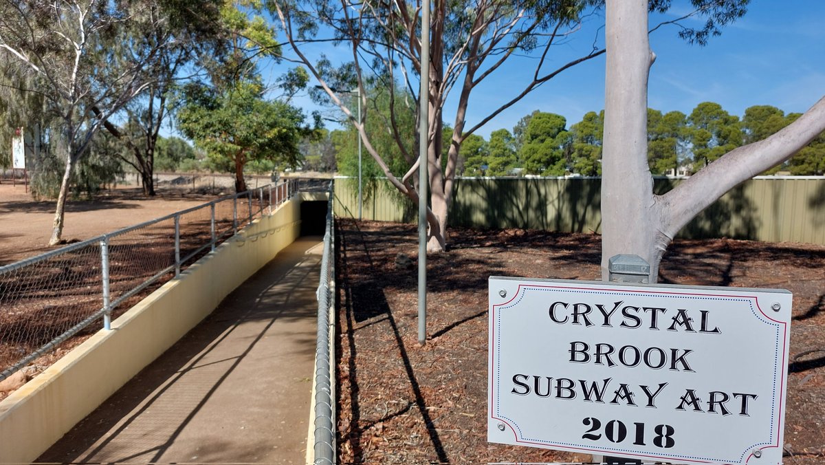 pfwaus's tweet photo. Subway #art at #CrystalBrook #SouthAustralia #Australia #travel 😷 #TravelOz #artwork https://t.co/D2dC2ErkoX
