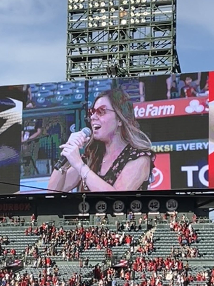 KelleeShearer's tweet photo. Look who sang the National Anthem at the Angels game in Anaheim. @LBHSBreakers senior, Lily Gabora, sang beautifully. Way to go, Lily!!!! @LagunaBeachUSD https://t.co/NpmSbsQBua