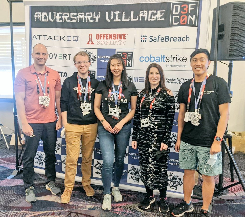 AdversaryVillag's tweet image. #AdversarySimulatorBooth team! 
@MITREengenuity @MITREattack 
#DEFCON #Caldera