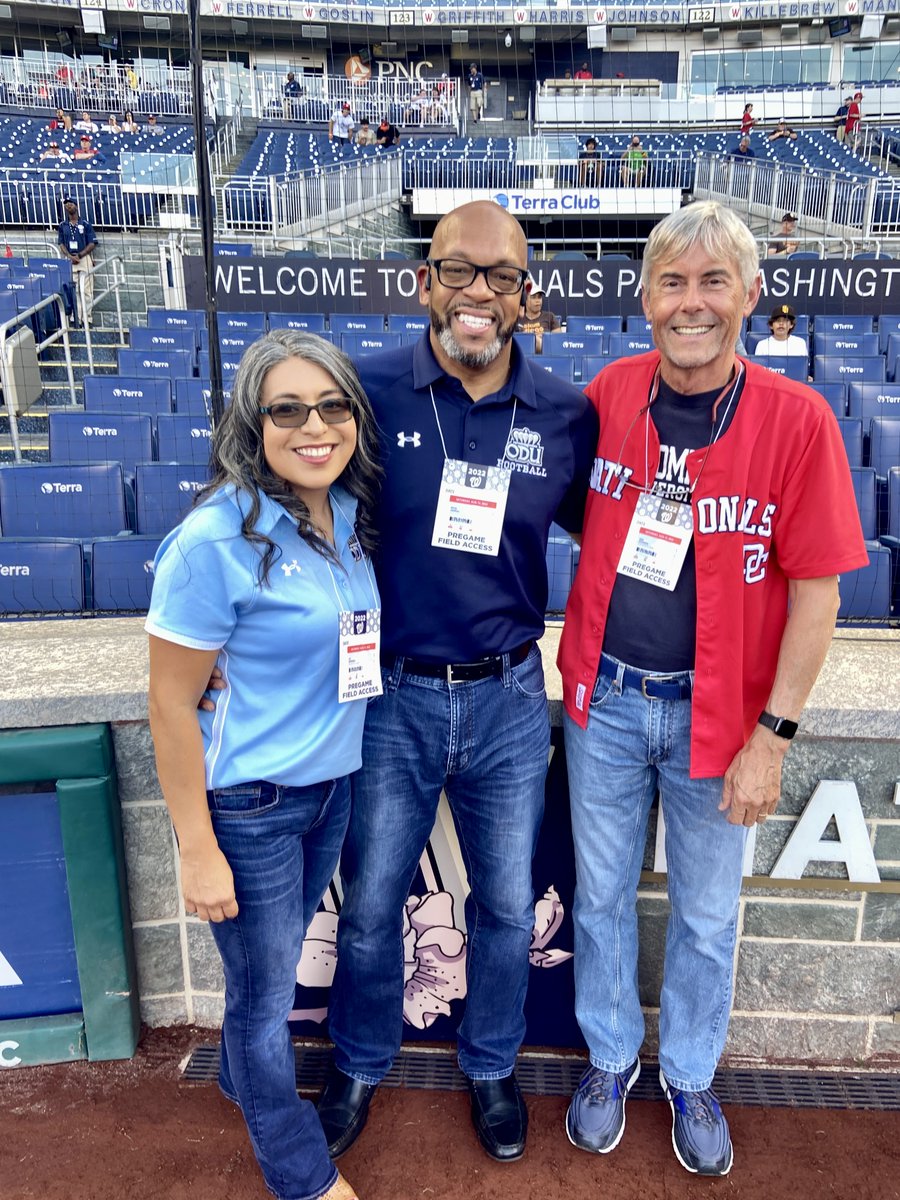 Today, Mike Pitchford '78, '80 received the ODU Day 2022 Spirit Award at the Nationals Park <a href="/ODU/">Old Dominion University</a> <a href="/BrianOHemphill/">Brian O. Hemphill</a>  #WashingtonNationals #SpiritAward #oduday #takemetotheballgame #monarchs
