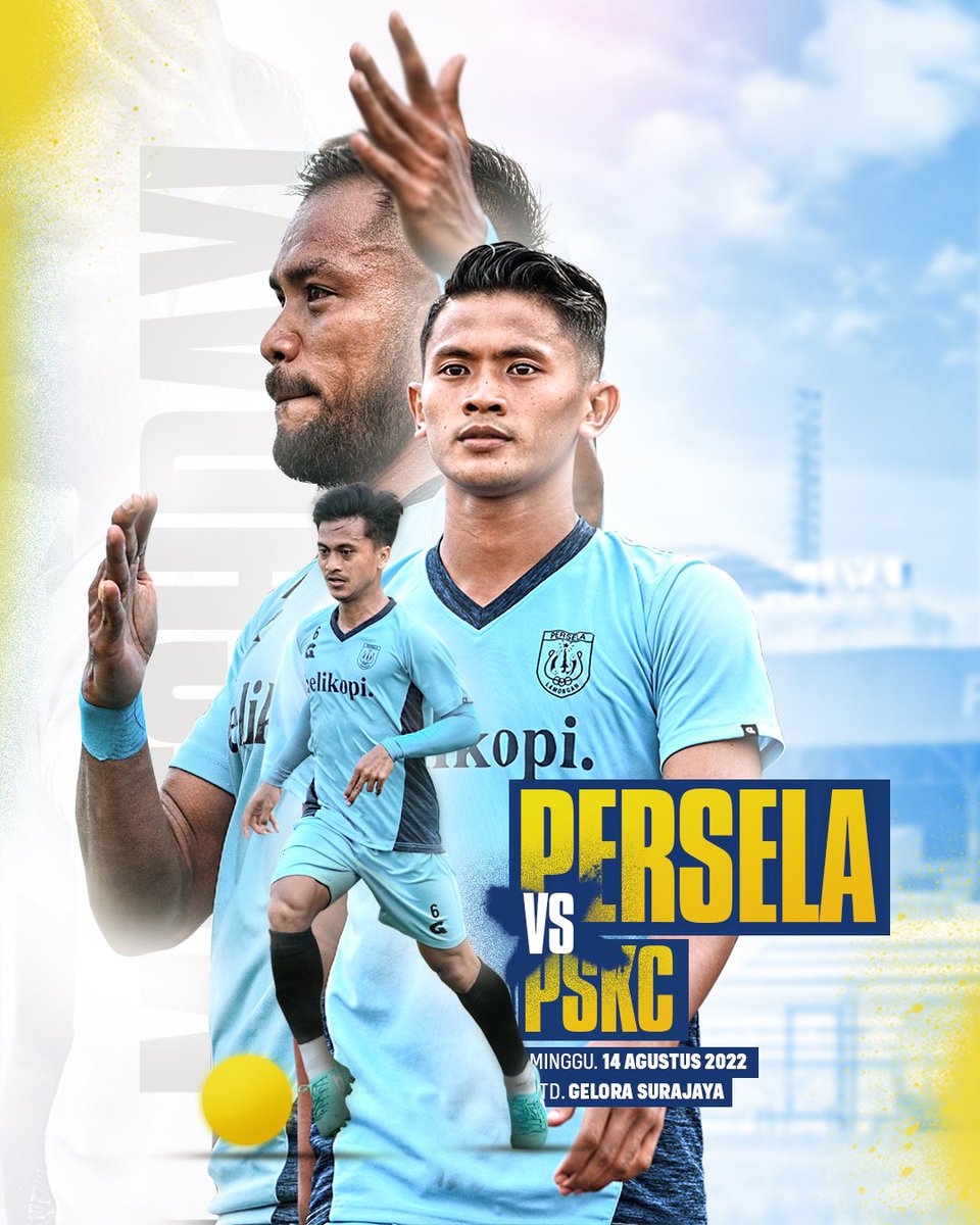 Today is #PerselaDay! 🔥

Persela Lamongan vs PSKC Cimahi
Stadion Gelora Surajaya

Siapkan tiketmu dan mari kita rayakan pertemuan ini 💙

AYO GEMURUHKAN SURAJAYA👊
COME ON JOKO TINGKIR 👊🔥

#PRSLPSKC #PerselaLamongan #COJT