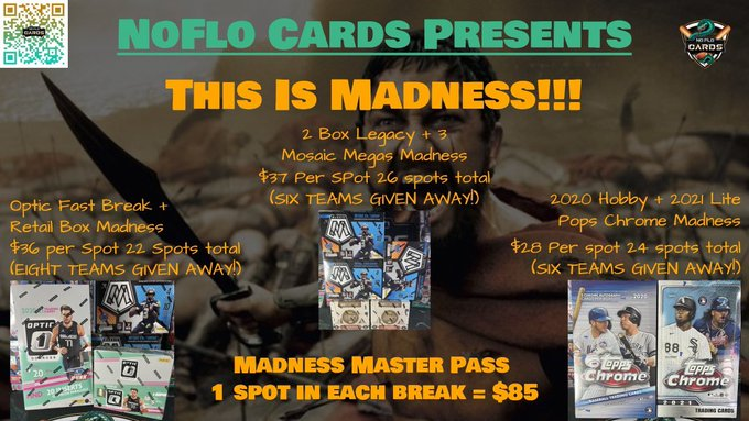 CardsEnzo's tweet photo. Anybody down for some late night breaks? Currently filling these 3 for our nightcap series of breaks! (Around midnight est)

Optic Basketball - 8 left
NFL Mixer - 14 left
Topps Chrome - 12 left

@MDRANSOM1 @sports_sell @Hobby_Connect 

 https://t.co/pkBGpcKDFv https://t.co/7Nj4563kaz
