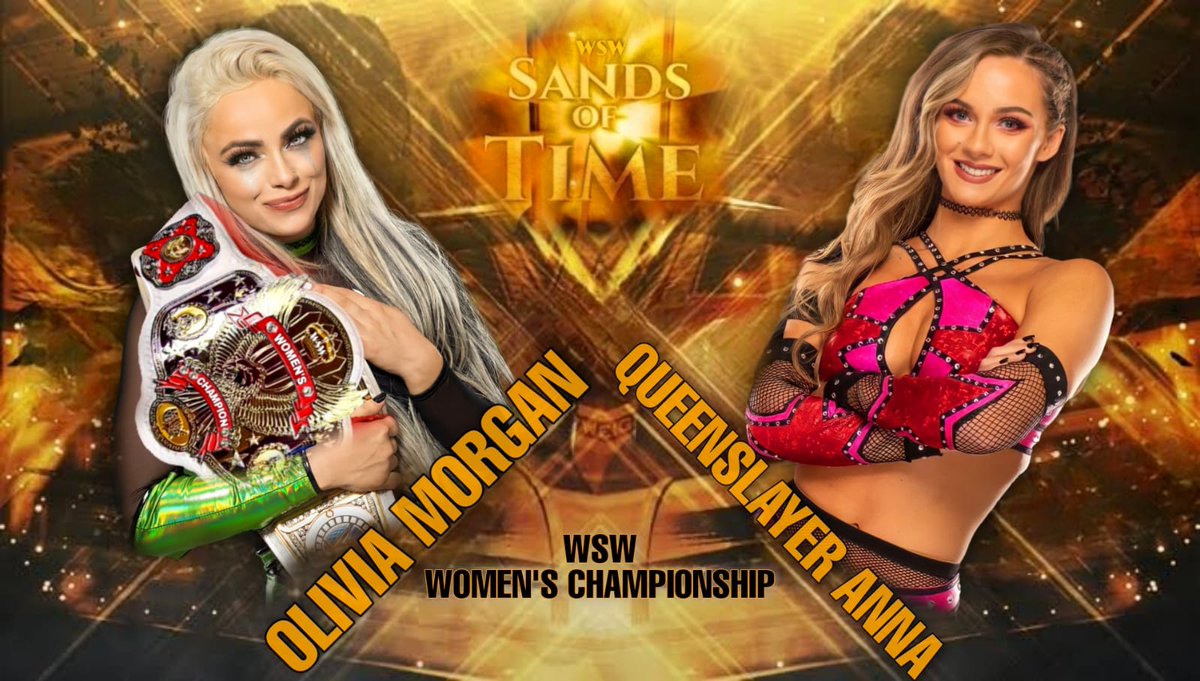 WSWFederation's tweet photo. Tonight!!

@AnnaJayRp8 challenges @LIV4themoment__ for the WSW Women's Championship!!

Who will take the title home?

We will find out tonight at #WSWSandsOfTime!! https://t.co/Jc1sr6DaoU