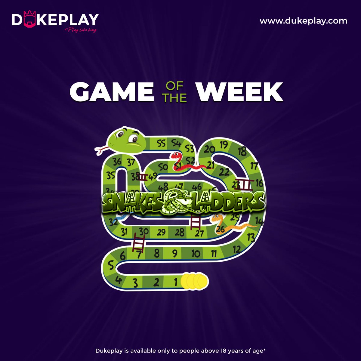 dukeplayindia's tweet photo. Game of the week: Snake &amp; Ladder
Play 🐍 &amp; 🪜  and earn money by biting the opponent.
Download now :
https://t.co/G9yesqADme 

#playdukeplay #snakeladder #earnmoney #onlinebusiness #bitcoin #snake&amp;ladder #dukeplayindia #extraincome #playandearn #onlinegame https://t.co/4pmOXEahYM